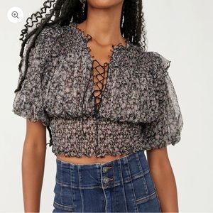 Free People Beatrice Too Black & White Sz S